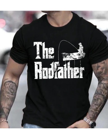 The Rodfather Printed Pure Cotton T-shirt Black